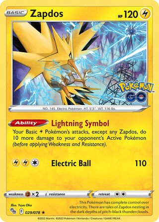 Zapdos (029/078) - [Pokémon Go!]