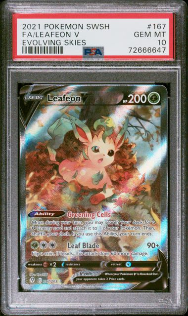Leafeon V (167/203) PSA 10 - [Graded]