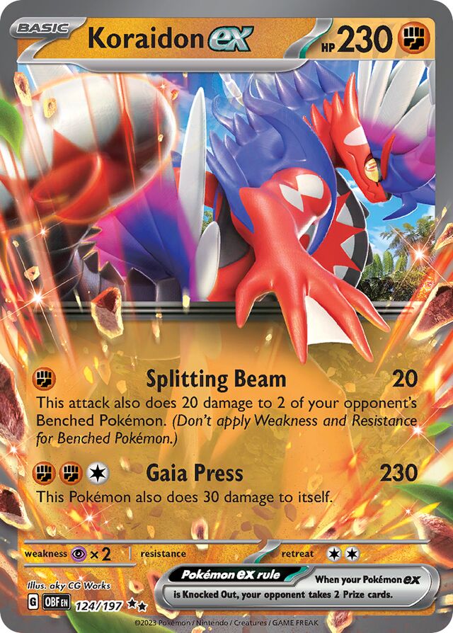 Koraidon ex (124/197) - [Obsidian Flames]