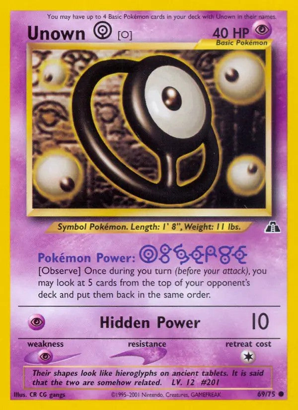 Unown [O] Unlimited (69/75) - [Neo Discovery]