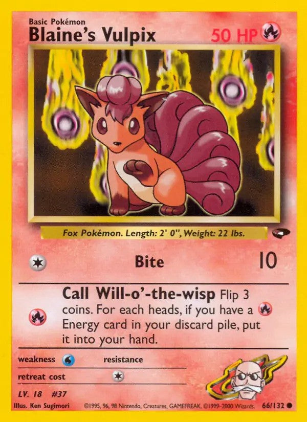 Blaine's Vulpix Unlimited (66/132) - [Gym Challenge]