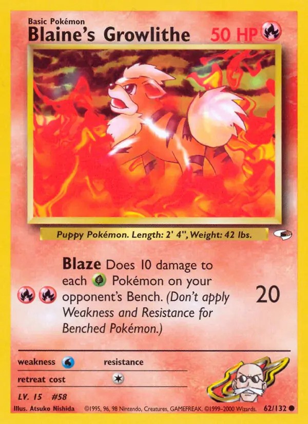 Blaine's Growlithe Unlimited (62/132) - [Gym Heroes]