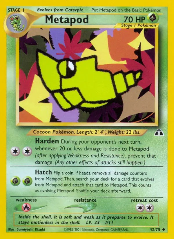 Metapod Unlimited (42/75) - [Neo Discovery]