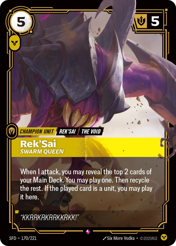 Rek'Sai - Swarm Queen (170/221) - [Spiritforged]