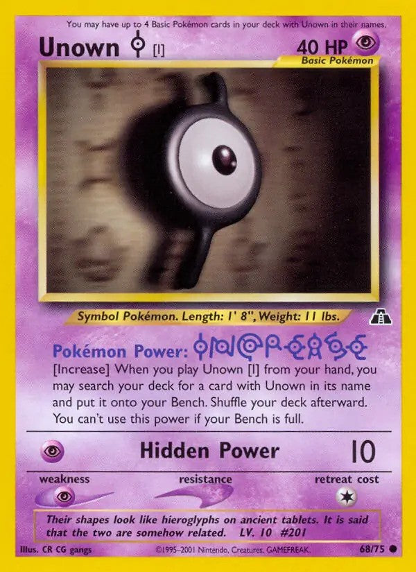 Unown [I] Unlimited (68/75) - [Neo Discovery]
