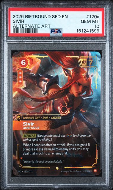 Sivir - Ambitious (120a/221) PSA 10 - [Riftbound Graded]