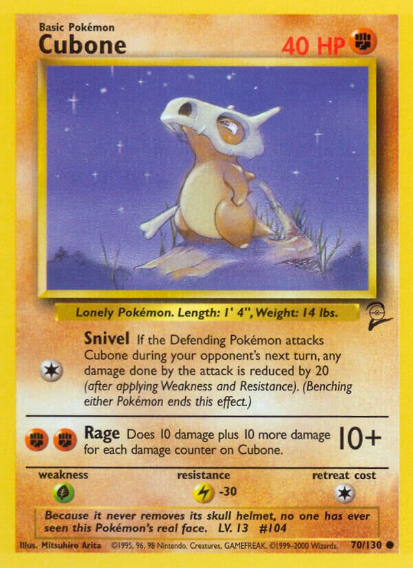 Cubone (70/130) - [Base Set 2]