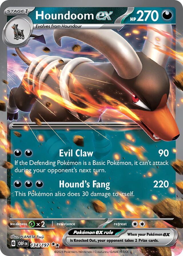 Houndoom ex (134/197) - [Obsidian Flames]