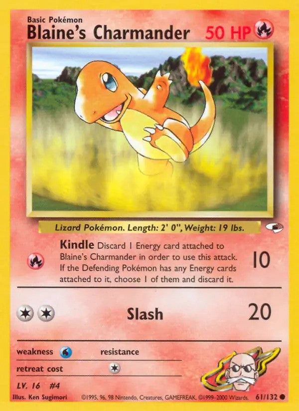 Blaine's Charmander Unlimited (61/132) - [Gym Heroes]