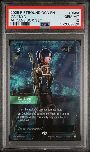 Caitlyn - Patrolling Arcane Box Set (068a/298) PSA 10 - [Riftbound Graded]