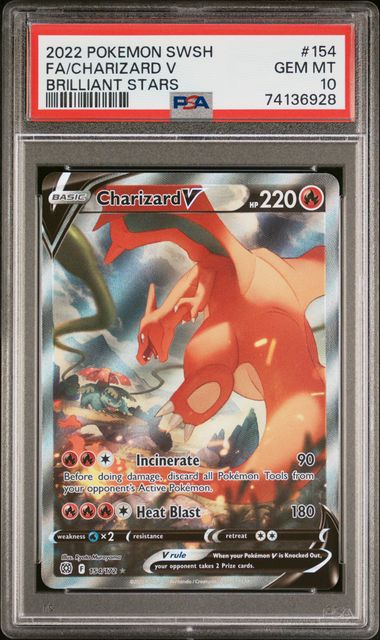 Charizard V (154/172) PSA 10 - [Graded]
