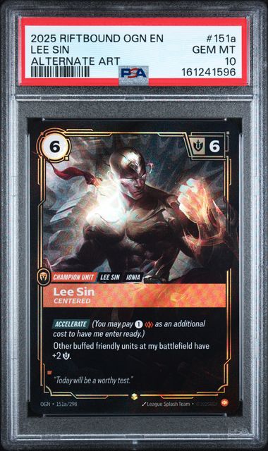 Lee Sin - Centered (151a/298) PSA 10 - [Riftbound Graded]