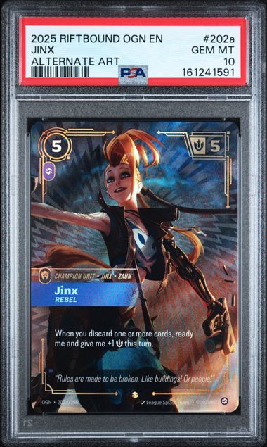 Jinx - Rebel (202a/298) PSA 10 - [Riftbound Graded]