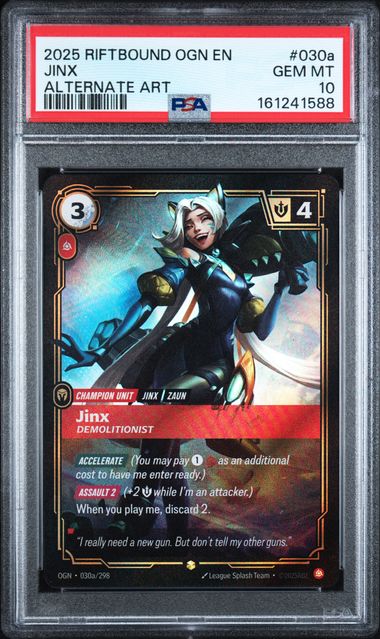 Jinx - Demolitionist (030a/298) PSA 10 - [Riftbound Graded]