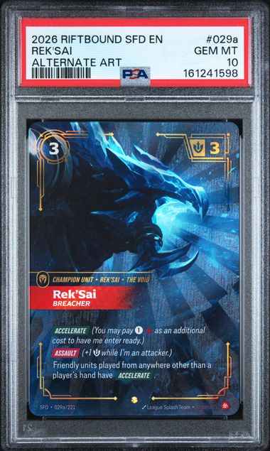 Rek'Sai - Breacher (029a/221) PSA 10 - [Riftbound Graded]