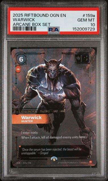 Warwick - Hunter Arcane Box Set (159a/298) PSA 10 - [Riftbound Graded]