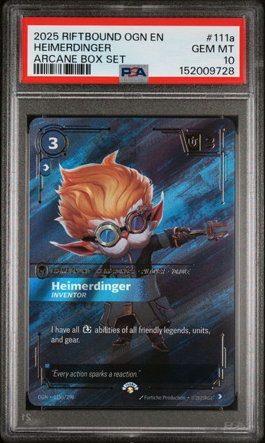 Heimerdinger - Inventor Arcane Box Set (111a/298) PSA 10 - [Riftbound Graded]