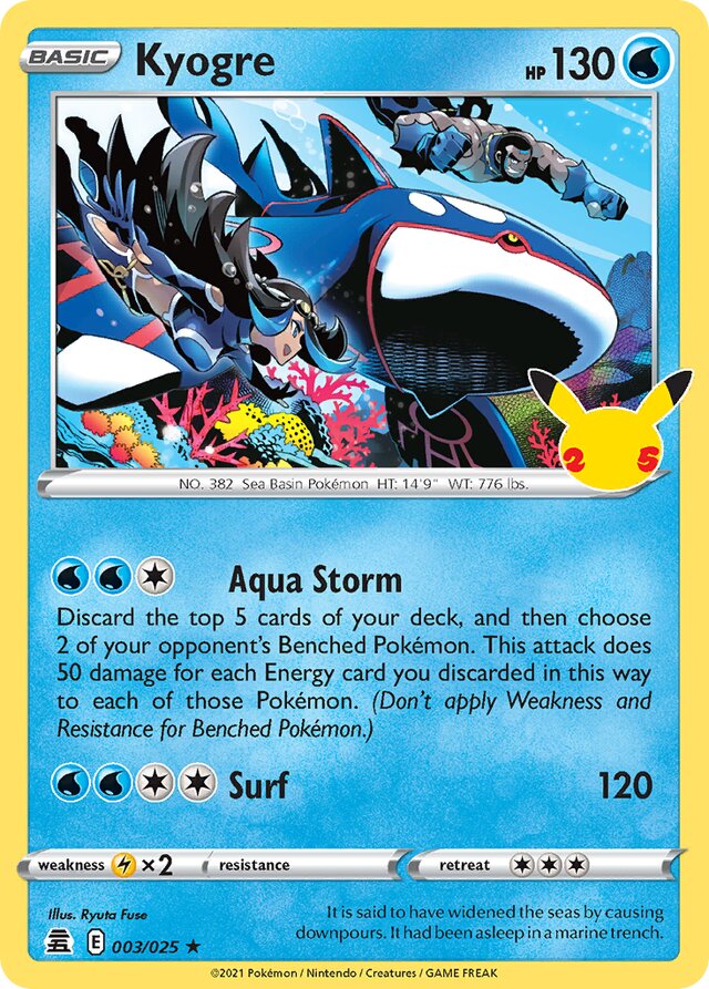 Kyogre (003/025) - [Celebrations: 25th Anniversary]
