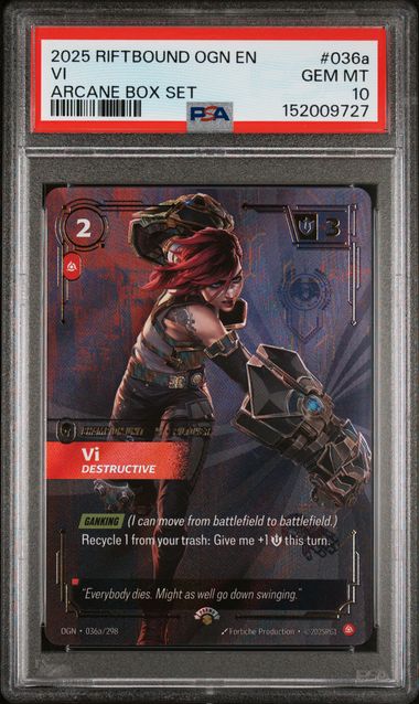 Vi - Destructive Arcane Box Set (036a/298) PSA 10 - [Riftbound Graded]