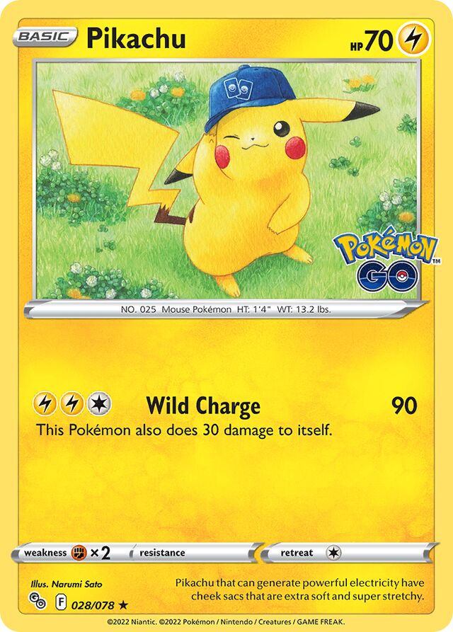 Pikachu Holo (028/078) - [Pokémon Go!]