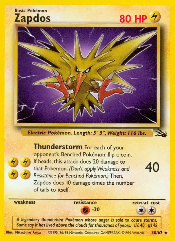 Zapdos Unlimited (30/62) - [Fossil]