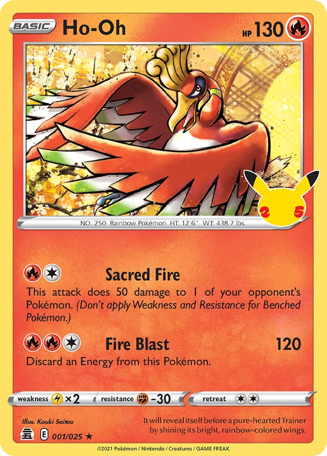 Ho-Oh (001/025) - [Celebrations: 25th Anniversary]