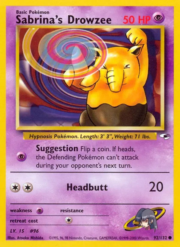 Sabrina's Drowzee Unlimited (92/132) - [Gym Heroes]