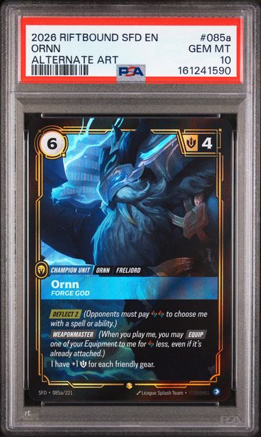 Ornn - Forge God (085a/221) PSA 10 - [Riftbound Graded]