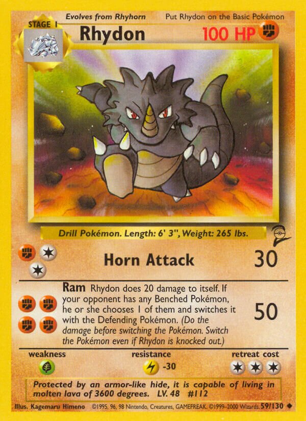 Rhydon (59/130) - [Base Set 2]