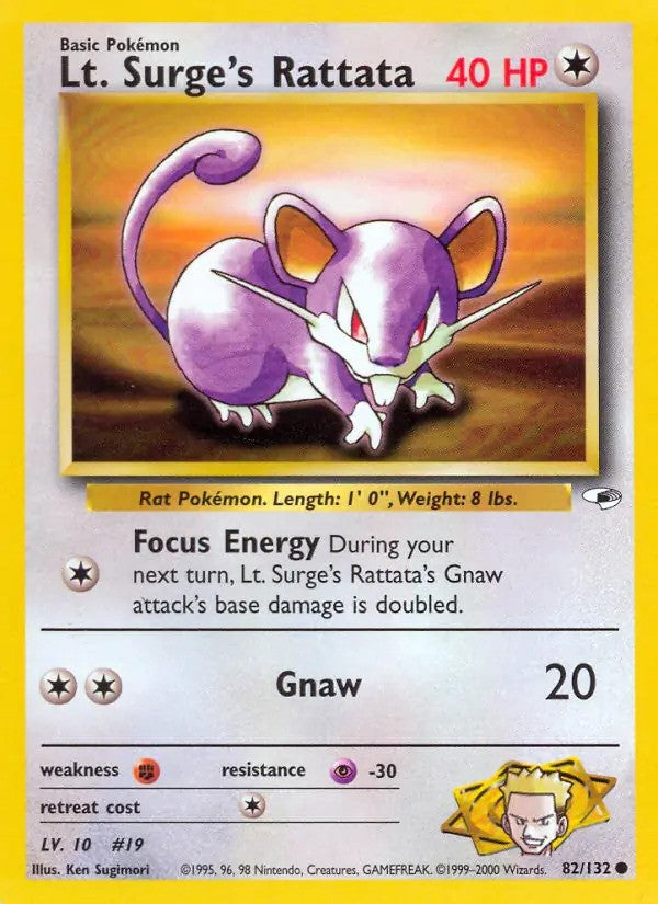 Lt. Surge's Rattata Unlimited (82/132) - [Gym Heroes]