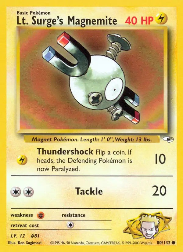 Lt. Surge's Magnemite Unlimited (80/132) - [Gym Heroes]