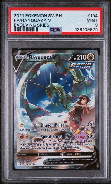 Rayquaza V (194/203) PSA 9 - [Graded]