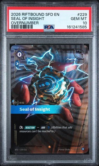 Seal of Insight Overnumber (229/221) PSA 10 - [Riftbound Graded]
