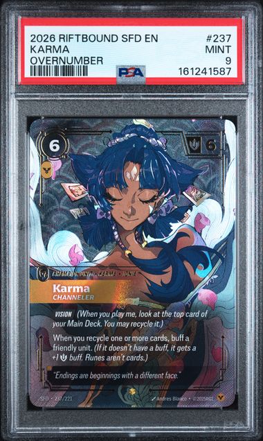 Karma - Channeler Overnumber (237/221) PSA 9 - [Riftbound Graded]