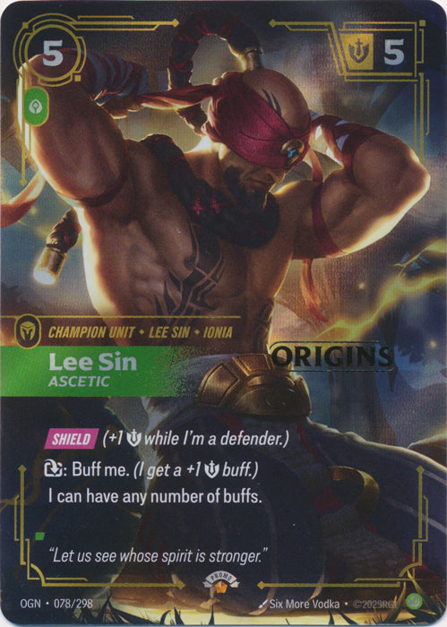 Lee Sin - Ascetic Prize Pack (078/298) - [Riftbound Promos]