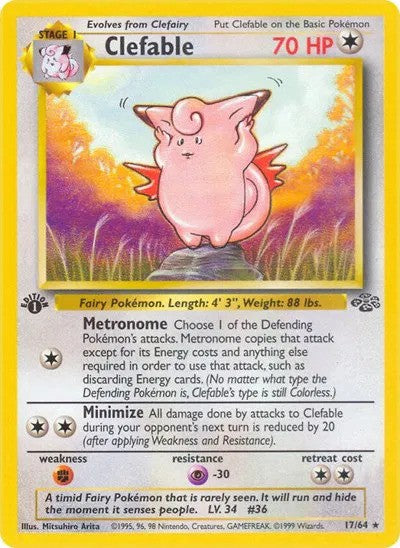 Clefable 1st Edition - Non-Holo (17/64) - [Jungle]