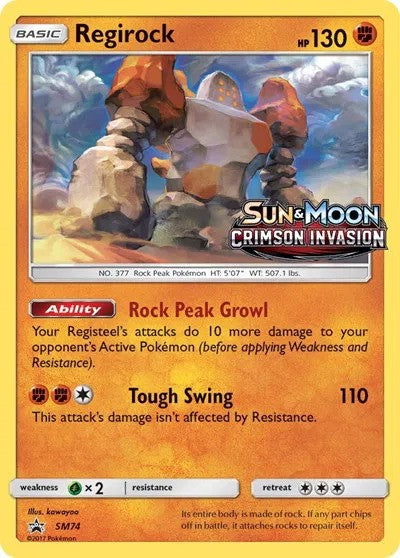 Regirock Prerelease (SM74) - [Sun & Moon Promos]