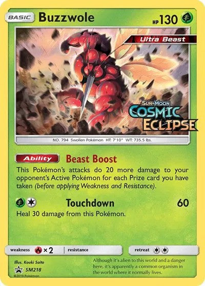 Buzzwole Prerelease (SM218) - [Sun & Moon Promos]