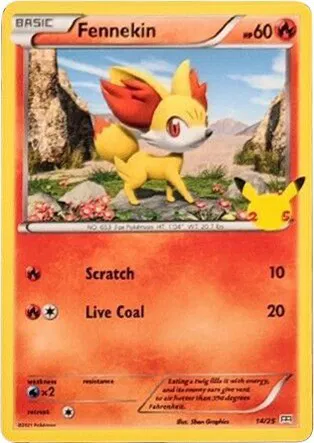 Fennekin (14/25) - [McDonald's 25th Anniversary Promos]