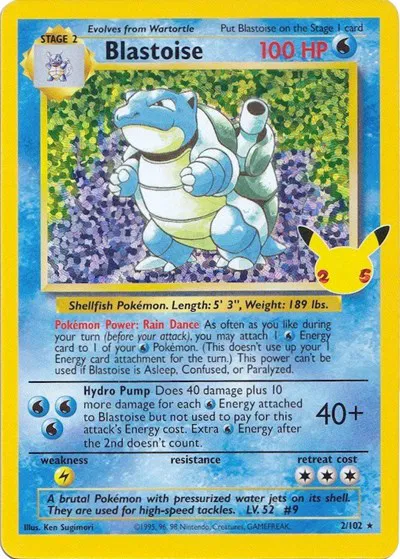 Blastoise (2/102) - [Celebrations: 25th Anniversary]