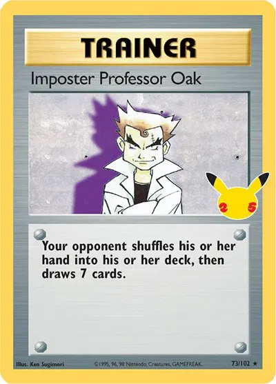 Imposter Professor Oak (73/102) - [Celebrations: 25th Anniversary]