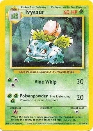 Ivysaur Unlimited (30/102) - [Base Set]