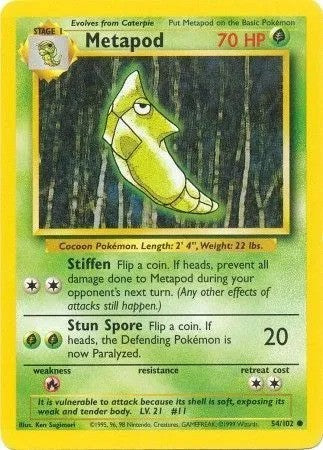 Metapod Unlimited (54/102) - [Base Set]