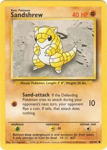 Sandshrew Unlimited (62/102) - [Base Set]