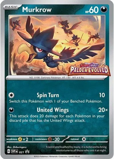 Murkrow Prerelease (021) - [Scarlet & Violet Promos]