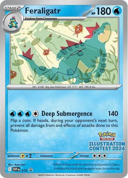 Feraligatr (Illustration Contest 2024) Pack of 3 - [Pokémon Sealed]