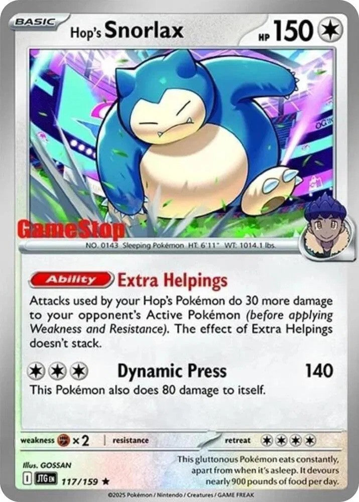 Hop's Snorlax GameStop (Cosmos Holo) - [Pokémon Sealed]