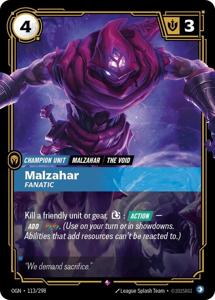 Malzahar - Fanatic (113/298) - [Origins]
