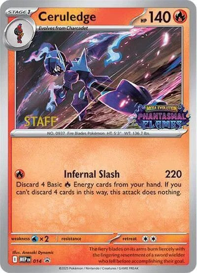 Ceruledge Prerelease STAFF Pack of 4 - [Pokémon Sealed]