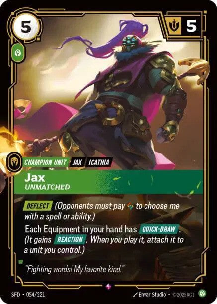 Jax - Unmatched (054/221) - [Spiritforged]